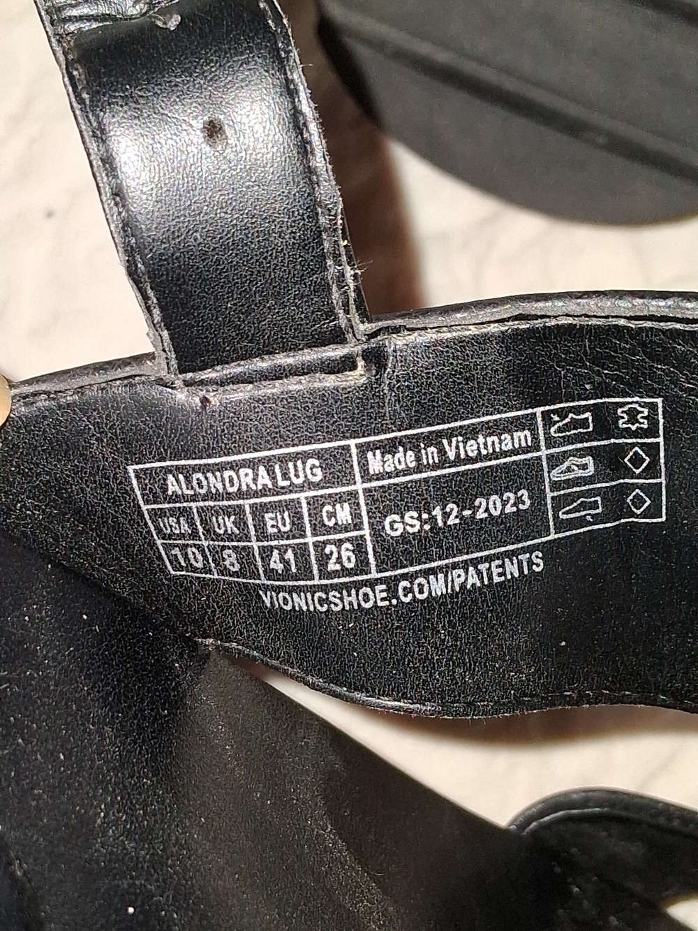 Vionic Black Leather Slingback Cross-Strap Sandals - Picture 5 of 5